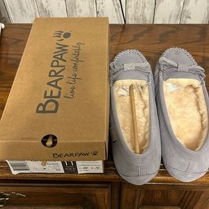 Bear paw gray slippers BRAND NEW